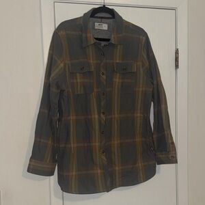Jetty Men's Gray and Tan Plaid Shirt Jacket